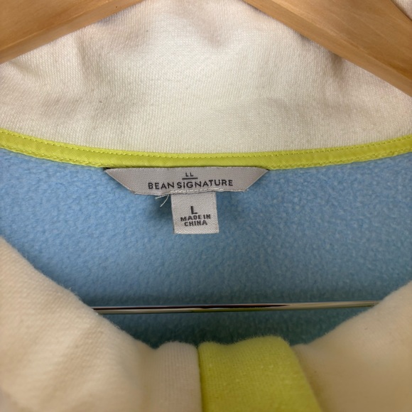 LL Bean Signature Women’s Anorak Colorblock Sweatshirt Large Gorpcore Strewtwear - Picture 2 of 14